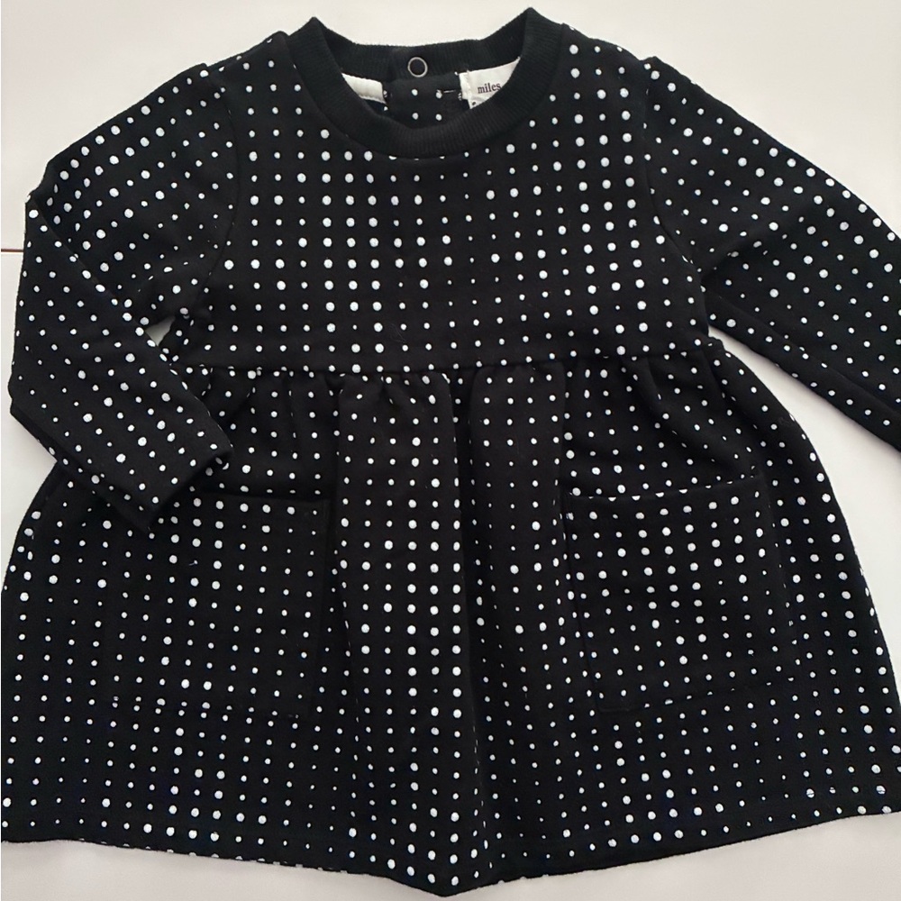 🇨🇦 Miles the Label 9M polka dot baby dress